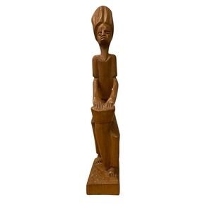 Hand carved image African wooden figurines